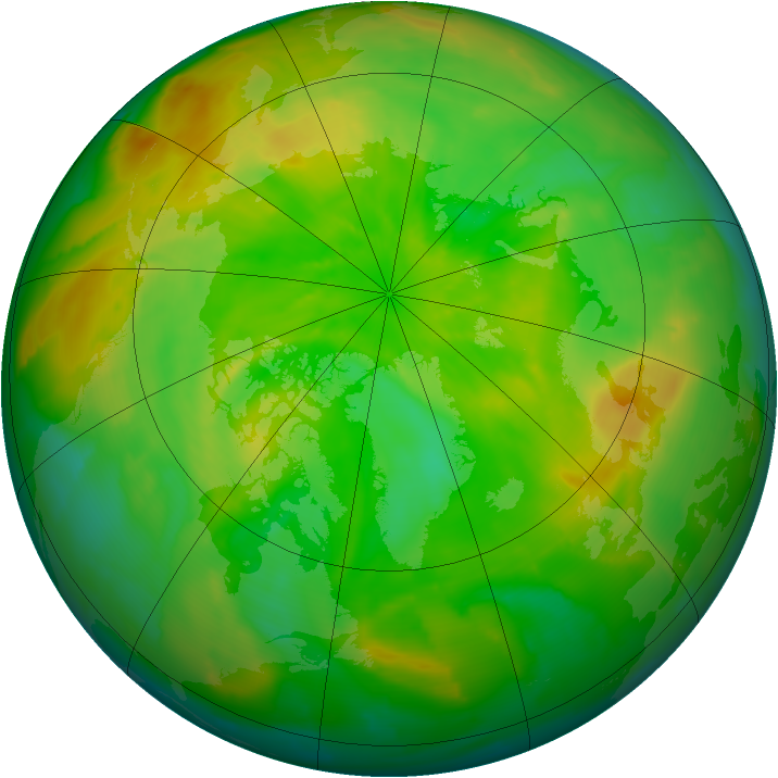 Arctic ozone map for 03 June 2012